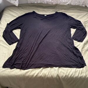 Black Old Navy Long Sleeve Top Womens Size XXL